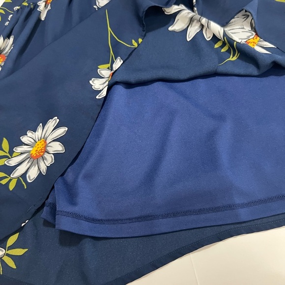 Truly Me Blue and White Sleeveless Halter Sundress - Picture 8 of 8